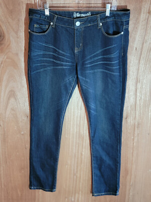 rewards basics jeans womens 31 (actual size 36x32) skinny stretch blue