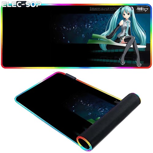 Hatsune Miku Large Gaming Mouse Pad Desk Mat Keyboard mousemat Anime Waifu Gamer - Picture 25 of 28