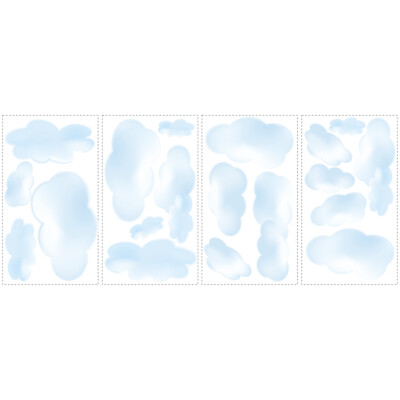 RoomMates - Wolken Blau - Wandtattoo Wandsticker Wandaufkleber Wandbilder