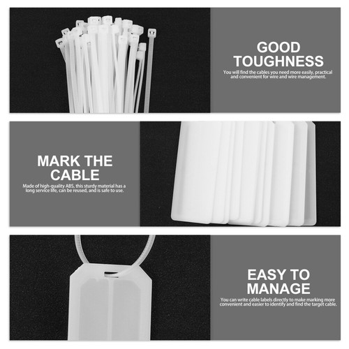 50 Pcs Cable Identification Plate Label Labels Tags for Management - Afbeelding 11 van 12