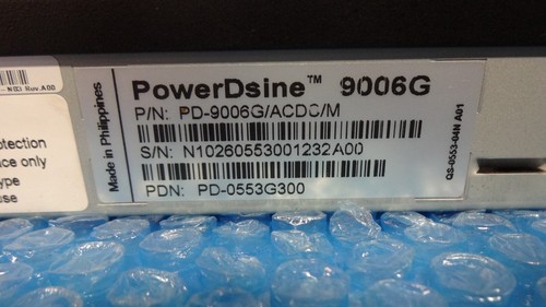 PowerDsine 9006G PD-9006G/ACDC/M 6-Port Managed Gigabit PoE Injector Midspan - Picture 6 of 6
