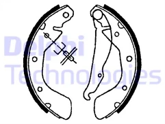 Delphi Left Brake Shoes