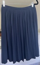 Uniqlo Navy Blue Soft Pleated Skirt S 