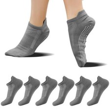 Non Slip Yoga Socks for Women 6 Pairs Anti-Skid Socks for Pilates Bikram Fitn...