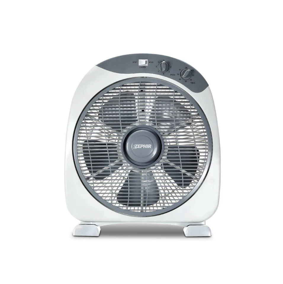 Ventilatore da Tavolo Industriale Box 30cm ZEPHIR Portatile Timer Pavimento Fan - Immagine 3 di 4