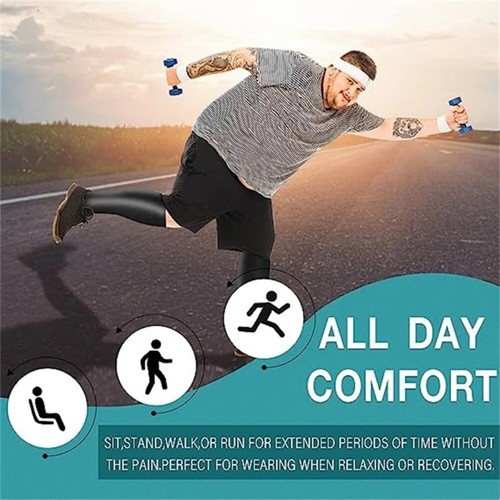 Solid Color Compression Socks Plus Size Calf Socks Middle Tube Socks Running - Picture 9 of 15