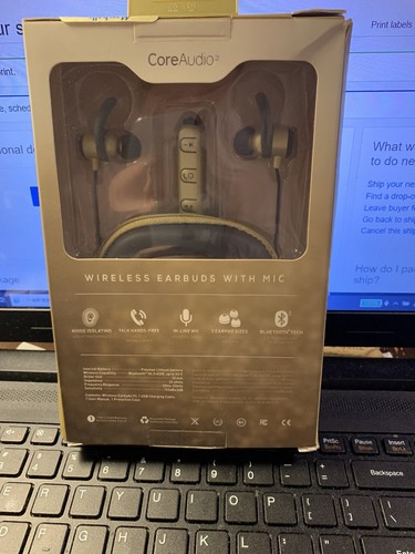 Auriculares inalámbricos Core Audio Helix con micrófono Bluetooth nuevos con etiquetas - Imagen 2 de 5