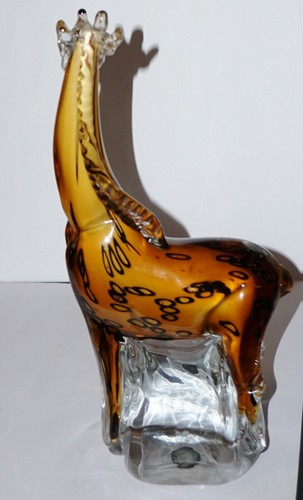 Heavy 6 lb Giraffe Hand Pressed Dynasty Vinci Paperweight 12 1/2" Tall Excellent - Picture 4 of 8