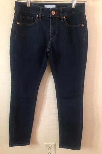 Ann Taylor Loft Curvy Skinny Blue Jeans Dark Wash Women's Size 0/25 EUC Nice!
