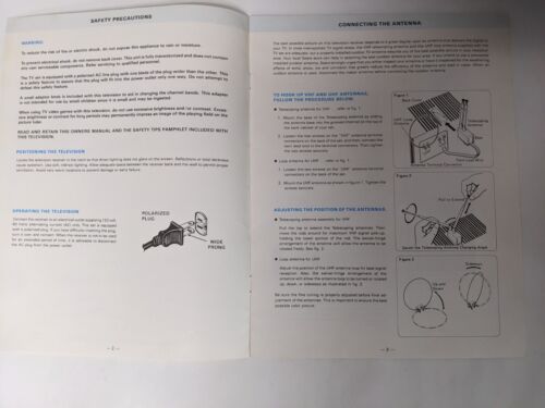 Vintage Sears Table Top Color TV Owner's Manual - Safety Information & Numbers - Picture 3 of 11
