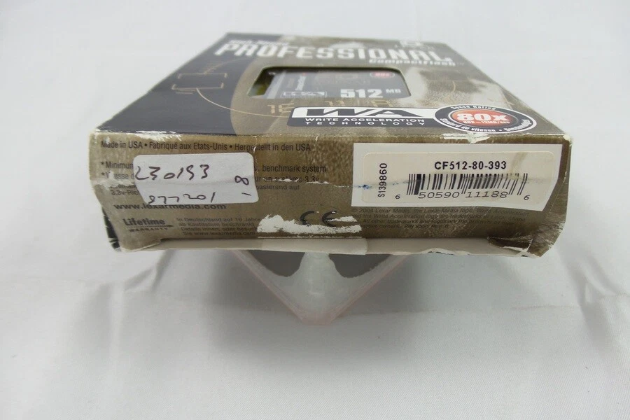 Lexar Media 512MB Pro CompactFlash Card - 80x Speed (CF512-80-393) - Image 2 of 2