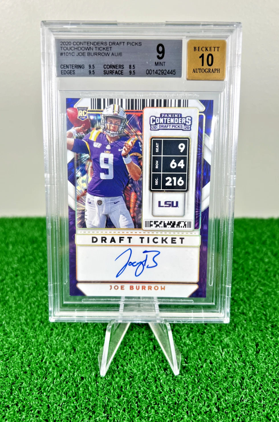 Joe Burrow Panini Contenders Draft Picks Game Day Ticket #1 Touchdown