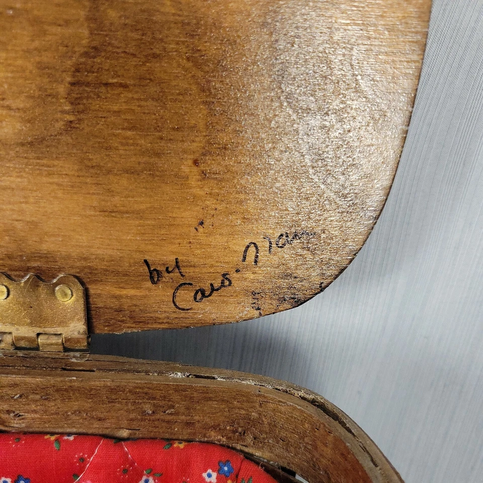 Cartera Caro Nan Happy Penny Años 60 ESPALDAS EN BLANCO Bolso de Mano Cesta Tejido Madera ÚNICA EN SU CLASE  Foto 2 de 4