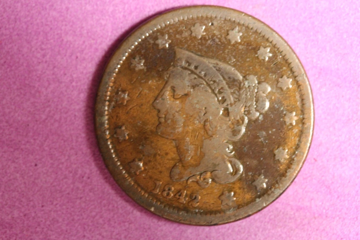 1842 Year Braided Hair Large Cents (1839-1857) for sale | eBay