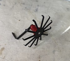 Vintage Closet Tie or Belt Hanger Wood Metal Spokes Hook Organizer Red 30s MCM