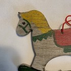 Antique/ vintage Wooden Rocking Horse Christmas Ornament  — photo 7