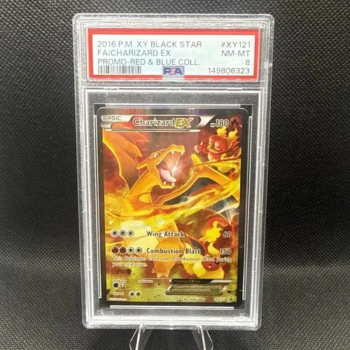 Charizard EX XY121 Black Star Promo Holo Red & Blue Pokémon PSA 8 NM-MT