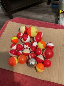  Large Supply of FISHING BOBBERS Round Floats SNAP ON 