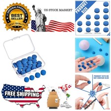 20 Pcs Billiard Pool Cue Tips Replacement Kit Pool Stick Tips with Storage Bo...