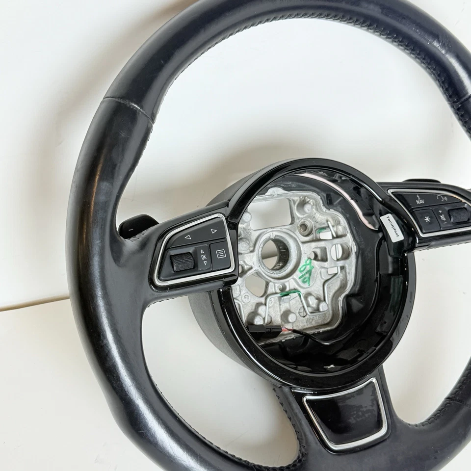 Audi A6 2017 volante con palancas de cambio cuero negro OEM Foto 2 de 4