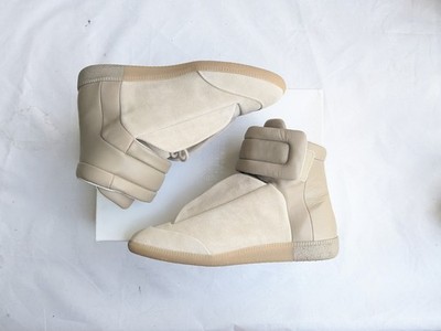Maison Margiela Future Brown Men 9 42 Suede Leather High Top Sneakers