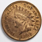 1909 Indian Head Penny Cent Almost Uncirculated (AU) (Cleaned)