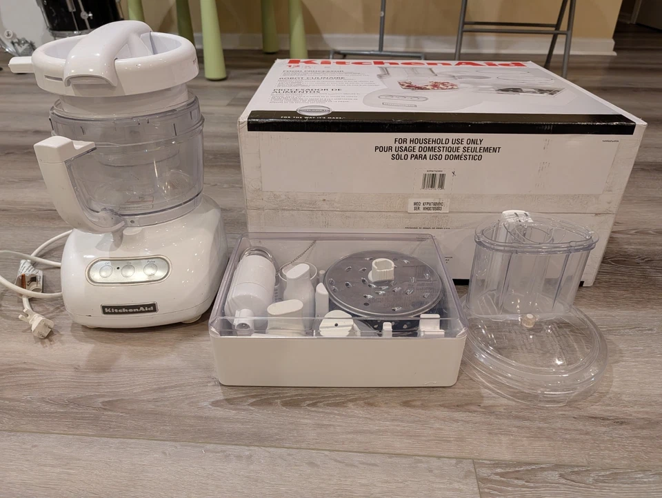 KitchenAid 12 Cup Food Processor White W/ Accessories & 4-Cup Bowl KFP760WH3 - Image 4 of 4
