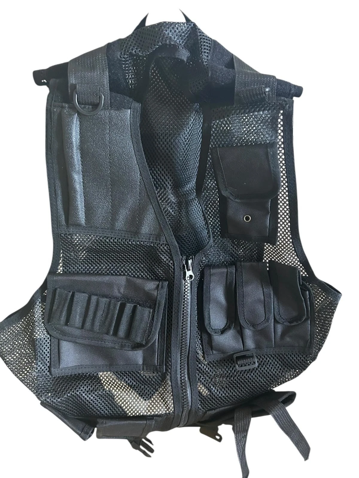 Black Utility Vest Men Large