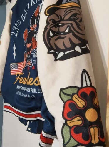 Reason Varsity Fearless Letterman Champions World class Graphic Jacket size XL - Picture 12 of 14