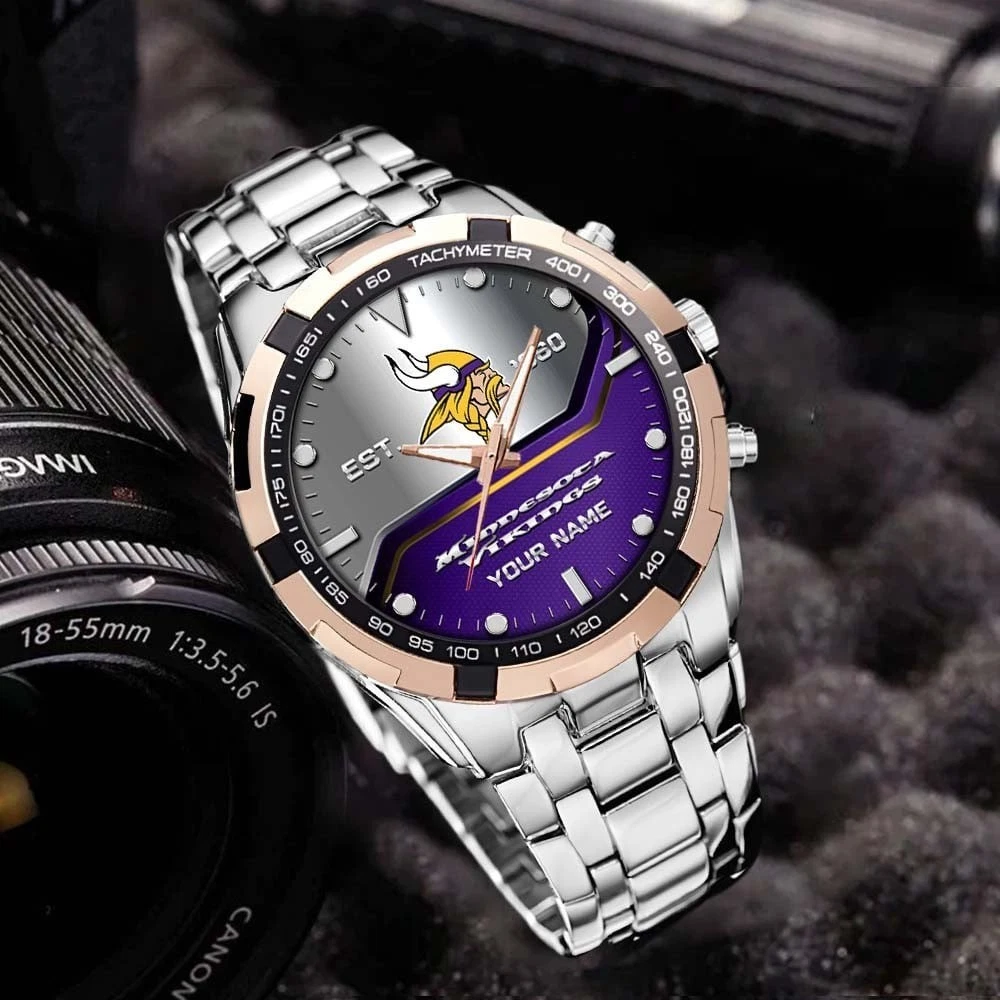 Personalized Minnesota Football Vikingss Team Alloy Men Quartz Watch Gift
