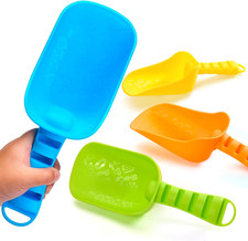 Beach Sand Shovels for Kids - 4 Packs Shovels Colorful Scoops Travel Sand Toys f