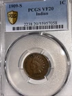 1909-S 1C Indian Cent PCGS VF-20