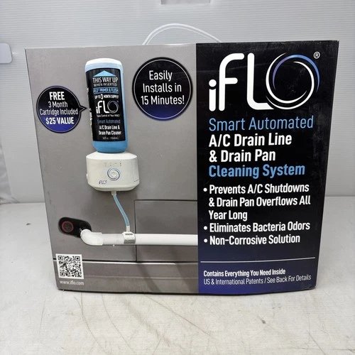 iFLO Smart Automated A/C Drain Line Cleaner HVAC 3 Month Refill Kit System New
