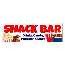 SNACK BAR Vinyl Banner with Optional Sizes (Made in the USA)