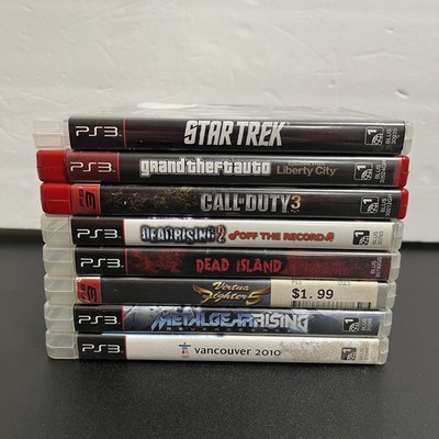 PS3 Game LOT of 8 Grand Theft Call Duty Dead Island Metal Gear Rising Star Trek
