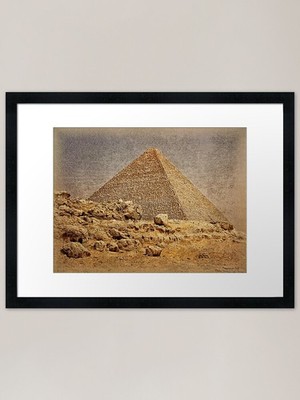 Große Pyramide von Khufu gerahmtes Kunstwerk P gerahmt Wandbild Poster Leinwanddruck Bild