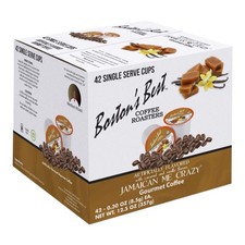Boston's Best Jamaican Me Crazy Medium Roast Gourmet Coffee 42 K-cups FREE SHIP!