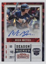 2017 Panini Elite Extra Edition Cracked Ice Ticket /24 Nick Meyer Auto 06hn