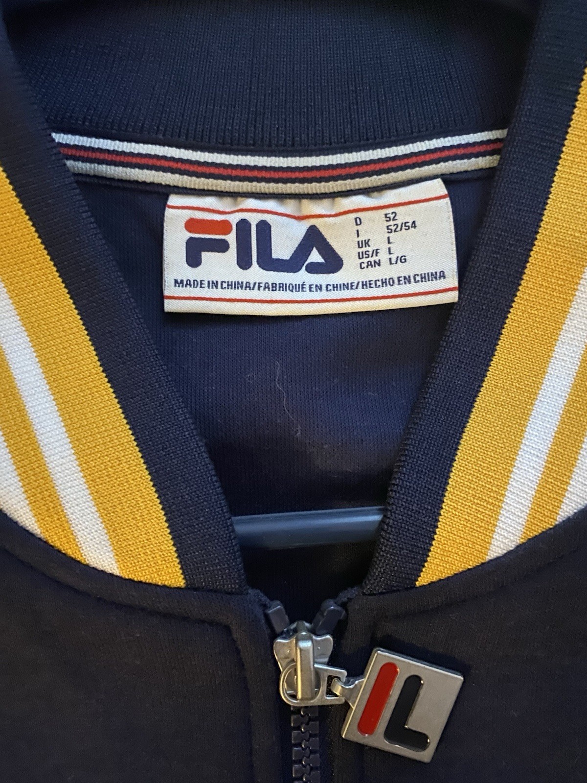 Fila Giacca Uomo Track Blu Navy e Oro