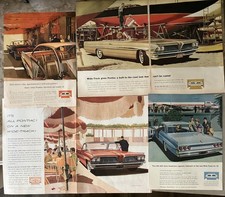 1961 Pontiac Bonneville Lot Of 4 Catalina Originalad Print