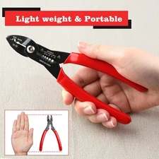 4-in-1 Multi Purpose Electricians Pliers with Wire Cutter, Crimper, Gripper, ...