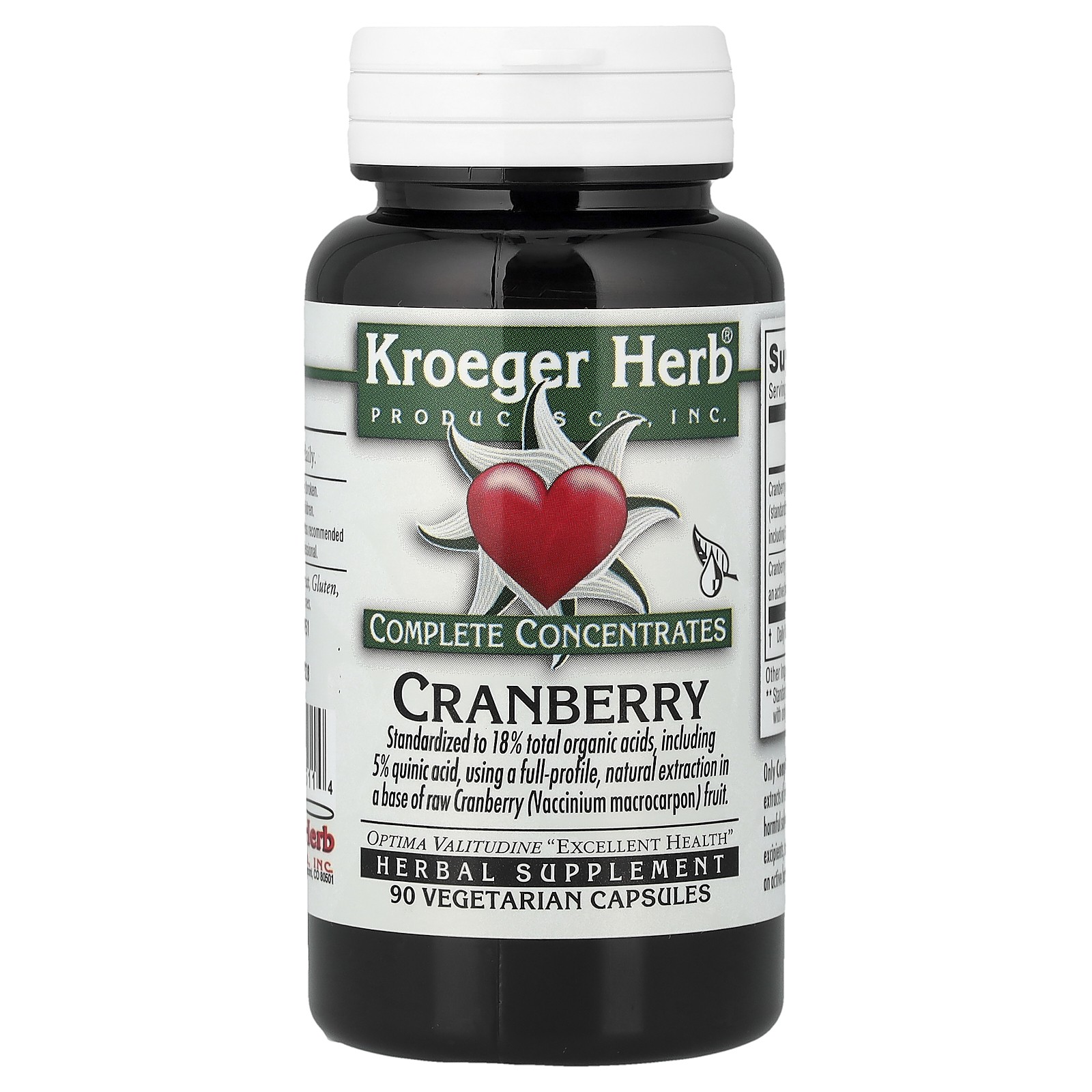 Kroeger Herb Co Complete Concentrates Cranberry 90 Veggie Caps