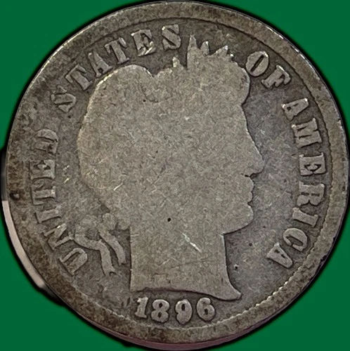 1896 Barber Dime Good G Coin #35705