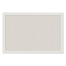 Smead 2074U00-01 Linen Bulletin Board With Decor Frame, 30 X 20, Natural