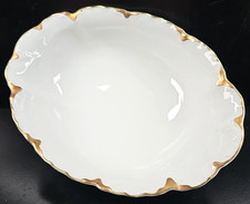 Hutschenreuther Blenheim ciotola ovale per verdure vintage piatto oro bianco MCM Germania