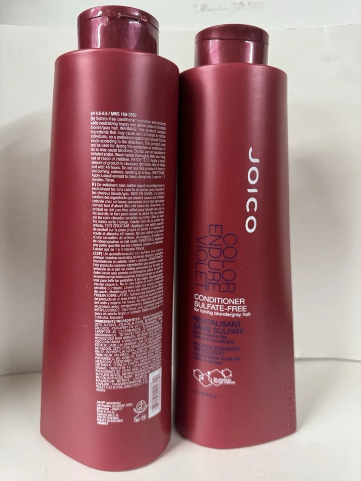 2 x Joico Color endure violet conditioner sulfate free toning blonde, gray Hair - Image 3 of 3
