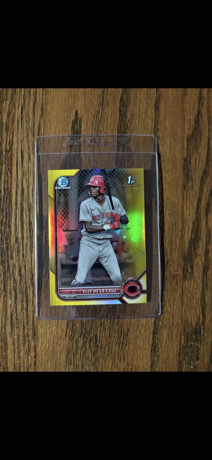 2022 Bowman 1st Chrome Elly De La Cruz #BCP-50 Yellow Refractor /75 Reds