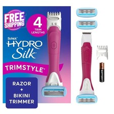 Schick Hydro Silk TrimStyle Razor with Bikini Trimmer for Women  2-in-1...