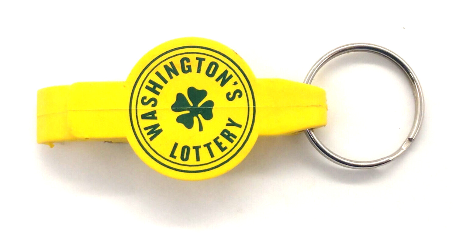 Vintage Washington Lottery Bottle Opener Keyring Keychain