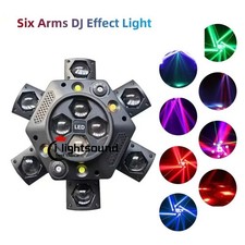US 6 Arms Bee Eye 200W LED Light Stage Moving Head Beam Laser DJ Disco Party